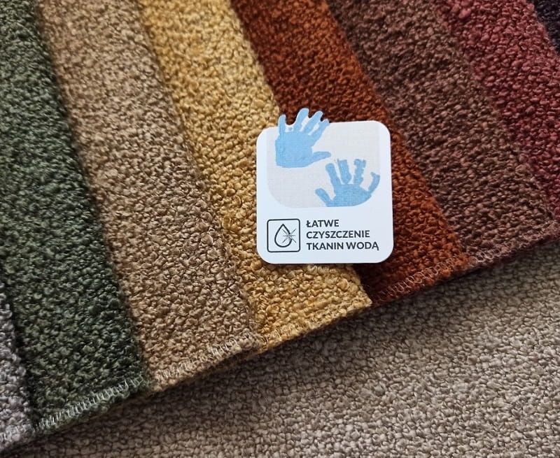 Tkanina bouclé ANGOLA – gęsta struktura w odcieniach kremu