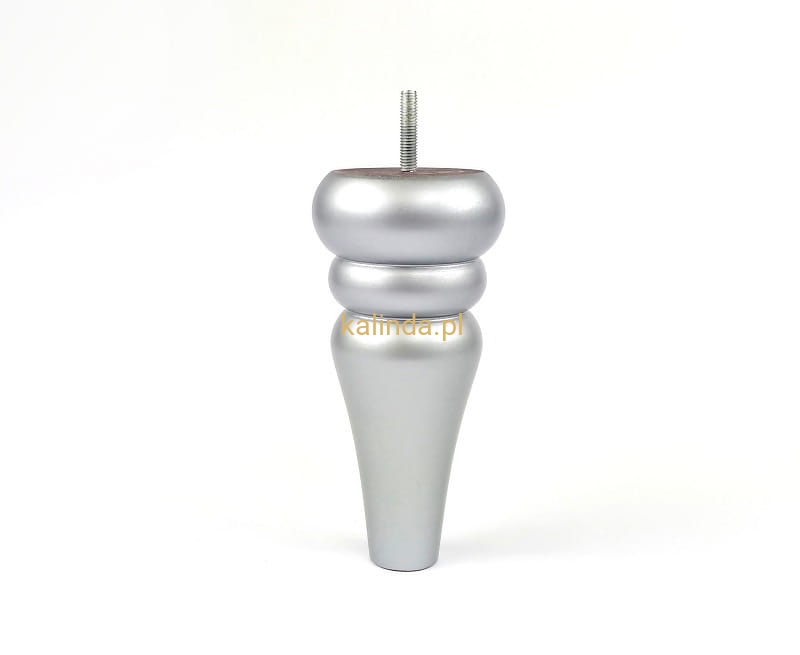 Drewniana noga meblowa OLAF H-18 cm toczona z drewna bukowego w kolorze aluminium.jpg