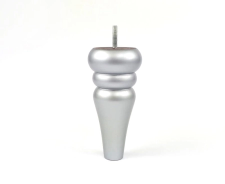 Drewniana noga meblowa OLAF H-18 cm toczona z drewna bukowego w kolorze aluminium.jpg