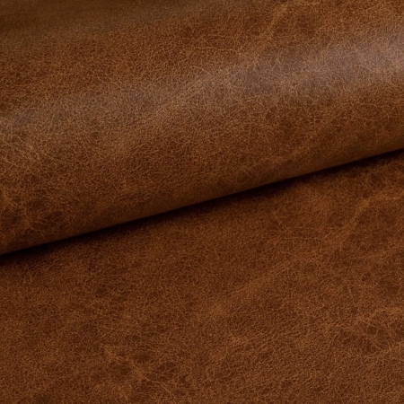 SUPREME imitacja skóry w kolorze koniakowym i toffi do sof i narożników
