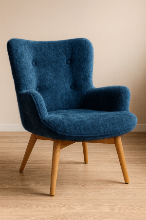 Sofia tkanina typu futro - aranżacja materiały na meblu