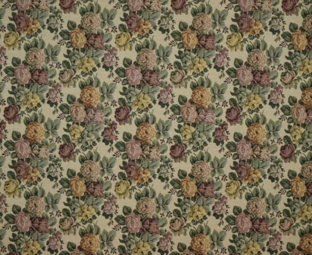 Ogród Vintage SIM 6 – gobelinowa tkanina tapicerska, wzór florystyczny, styl klasyczny, ecru i pudrowe róże.jpg