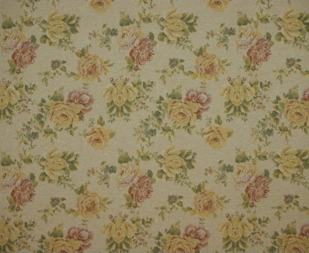 Kwiaty Pastelowe SIM 8 – jasna tkanina gobelinowa, żakardowa tkanina tapicerska z pastelowym motywem kwiatowym na tle ecru.jpg