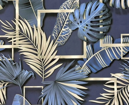 Przejdź do produktu MONSTERA GRANATOWA D- 158 - tkanina obiciowa