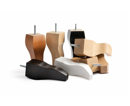 LUDWIK NÓŻKA KOPYTKO PROSTE h-15 drewniane nóżki meblowe o nowoczesnym, falowanym kształcie z gwintem montażowym, w różnych wybarwieniach.jpg