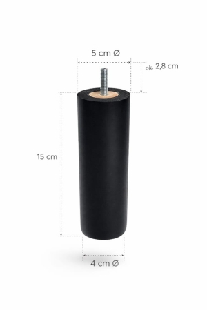 NÓŻKA MEBLOWA DREWNIANA WALEC  H15 BUK - WYMIARY.jpg