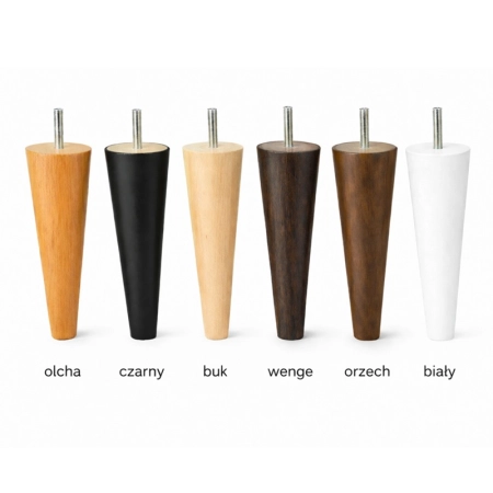 NOGA DREWNIANA STOŻEK PROSTY MARCHEWKA  h-21,5 KOLORY.jpg