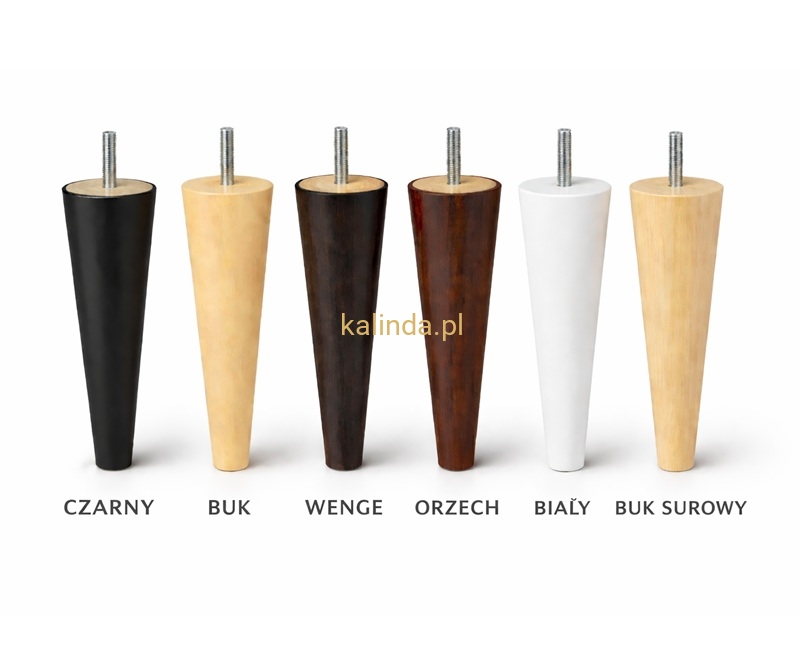 NOGA DREWNIANA STOŻEK PROSTY MARCHEWKA  h-18 KOLORY.jpg