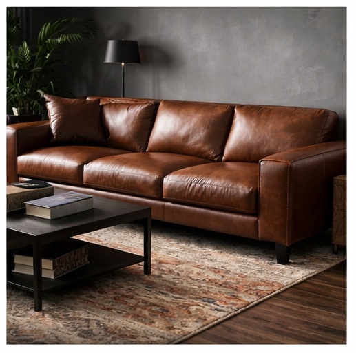 Sofa tapicerowana skórą naturalną w codziennym użytkowaniu